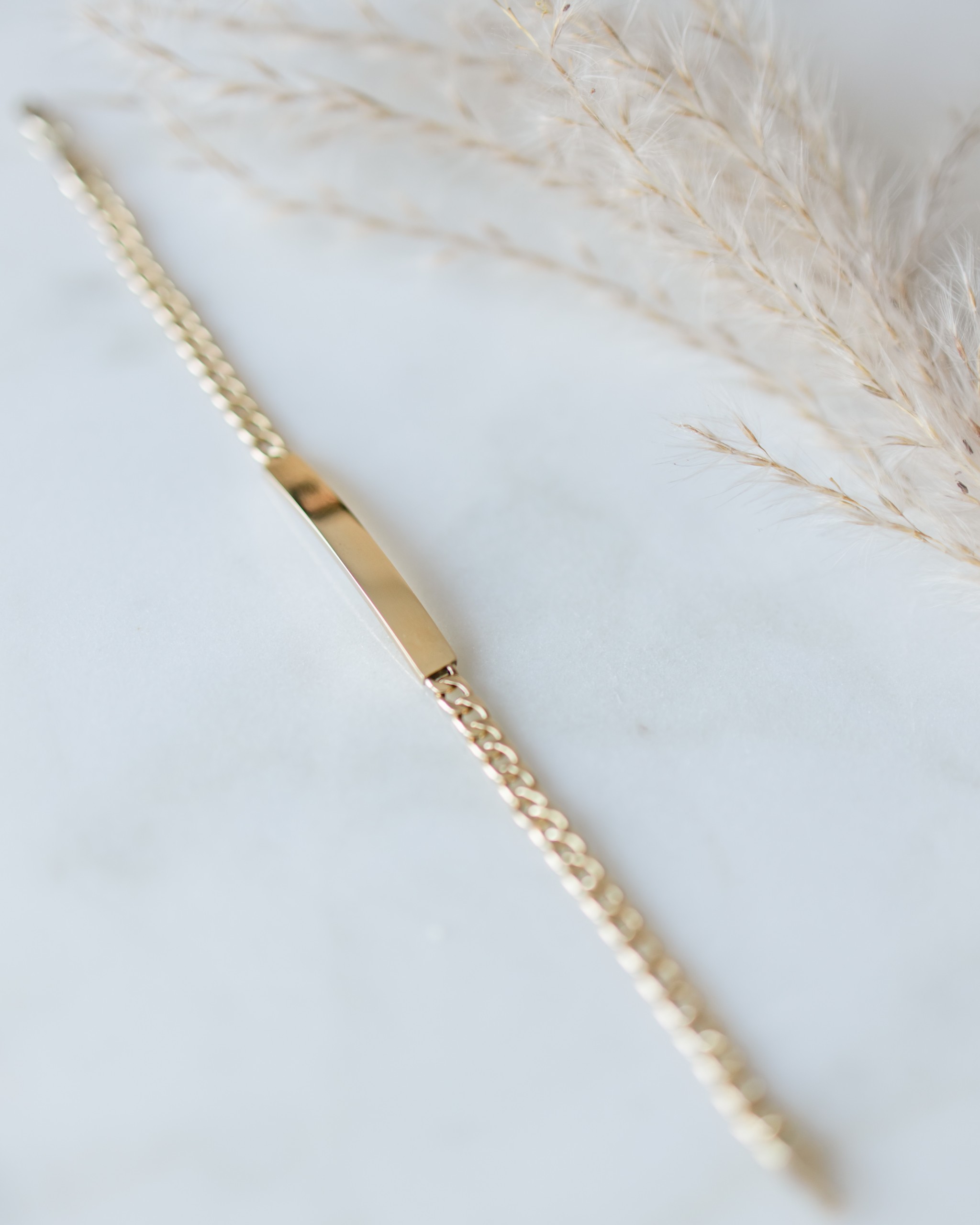 14K Yellow Gold Name Tag Bracelet Sotiris Petalas Jewels